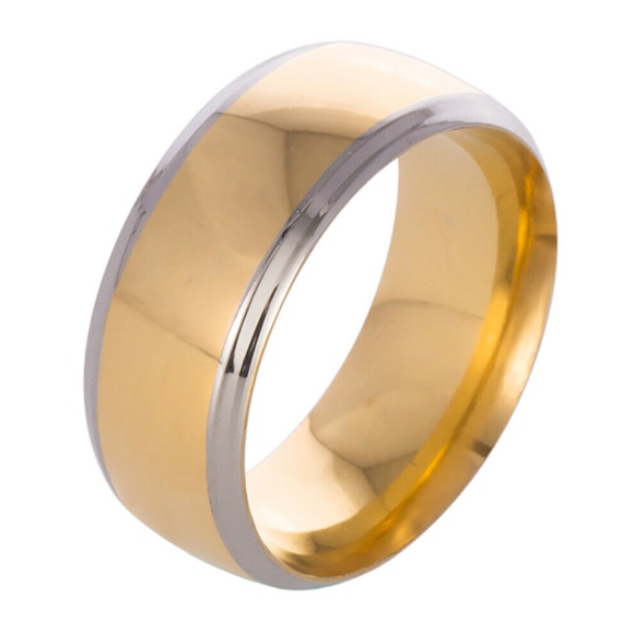 Jewelry - 8mm Titanium Ring Wedding Band Stainless Steel